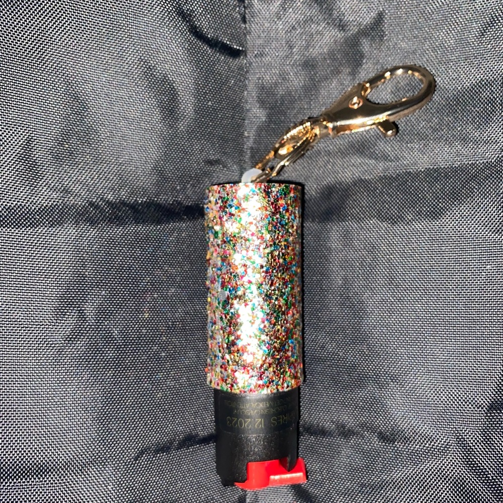 New Pepper Spray Glitter Keychain